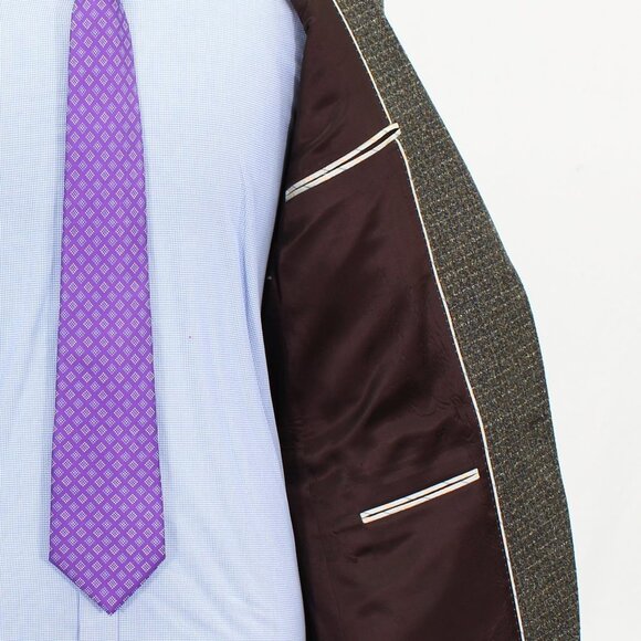 Andrew Davis 42R Brown Solid 2-Button Sport Coat Blazer Jacket V958 - Picture 10 of 11